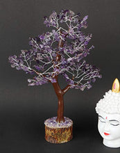 Load image into Gallery viewer, Crocon Amethyst Gemstone Money Tree Feng Shui Bonsai for Reiki Healing Chakra Stone Balancing Energy Generator Spiritual Meditation Home Interior Office Decor Size 10-12 Inch
