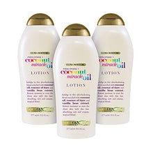 Load image into Gallery viewer, OGX Extra Creamy + Coconut Miracle Oil Ultra Moisture Lotion, 19.5 Ounce (Pack of 3)
