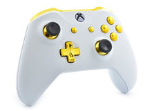 Load image into Gallery viewer, White/Gold UN-MODDED Custom Controller Compatible with Xbox One S/X Unique Design (with 3.5 Jack)
