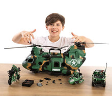 Load image into Gallery viewer, JOYIN 10-in-1 Army Helicopter Toys, Boys Military Toys, Including Helicopter with Realistic Light, Sound &amp; Handle, Bruder Trucks, Boat, Motorcycle, Army Men Action Figures and Weapon Gears, Kids Gifts
