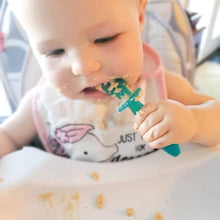 Load image into Gallery viewer, Eztotz Silicone First Stage Baby Spoons – Made in USA - 100% Silicone Pre Spoon Set- Self Feeding Training for Baby Led Weaning
