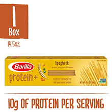 Load image into Gallery viewer, BARILLA Protein+ (Plus) Spaghetti Pasta - Protein from Lentils, Chickpeas &amp; Peas - Good Source of Plant-Based Protein - Protein Pasta - Non-GMO - Kosher Certified - 14.5 Ounce Box (7 Servings per Box)
