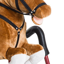 Load image into Gallery viewer, Qaba Durable Kids Plush Spring Style Horse Bouncing Rocker Toy with Realistic Sounds

