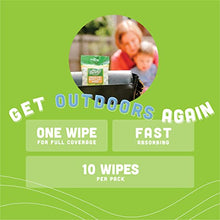 Load image into Gallery viewer, Murphy's Naturals Mosquito Repellent Wipes | DEET Free | Made with Plant Based Essential Oils | Includes Citronella + Lemongrass | Easy to Use | Great for Family | Travel Sized | 10 Wipes
