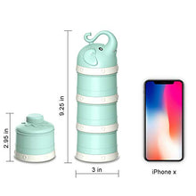 Load image into Gallery viewer, 1.ORIY Baby Milk Powder Formula Dispenser,Large Capacity，Non-Spill Twist-Lock Stackable Milk Powder Formula Container and Snack Storage for Travel,Powder Leakage Free,BPA Free,3 Compartment，Green
