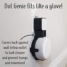 Load image into Gallery viewer, The Dot Genie | Amazon Echo Dot 3rd Gen Wall Mount | The Original Outlet Hanger | No Muffled Sound | Exposed Speaker Grill, Mics, and Lights | Designed in USA (Black, 2-Pack)
