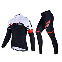 Load image into Gallery viewer, X-TIGER Cycling Clothes for Men Long Sleeve Mountain Bike Road Bicycle Shirt Jeresys Pants Padded Bike Jakcet Outfit Red
