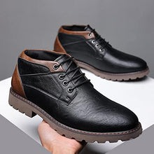 Load image into Gallery viewer, COSIDRAM Mens Fshion Oxfords Casual Dress Shoes Business Office Classic Modern Boots Gentleman Shoes Black 9.5
