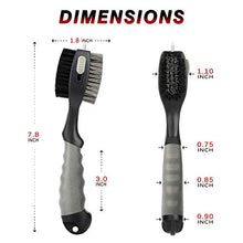 Load image into Gallery viewer, Champkey PRO Retractable Golf Club Brush - Oversized Brush Head，Soft Rubber Hand Grip &amp; Retractable Groove Cleaner Golf Brush (Grey)
