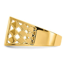 Load image into Gallery viewer, 14k Yellow Gold 12.0x12.5mm Mens Signet Band Ring Size 10.00 Man Fine Jewelry For Dad Mens Gifts For Him
