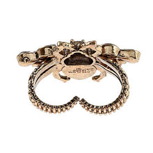 Load image into Gallery viewer, AILUOR Fashion Enamel Bumblebee Bee Rings, Vintage Alloy Pearl Crystal Rhinestone Natural Insect Bee Animal Rings Jewelry Women Girl (White)

