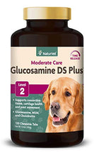 Load image into Gallery viewer, NaturVet – Glucosamine DS Plus - Level 2 Moderate Care – Supports Healthy Hip &amp; Joint Function – Enhanced with Glucosamine, MSM &amp; Chondroitin – for Dogs &amp; Cats (120 Chewable Tablets)
