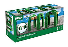 Load image into Gallery viewer, BRIO World - 33253 Stacking Track Supports | 2 Piece Toy Train Accessory for Kids Age 3 and Up , Green
