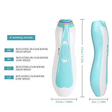 Load image into Gallery viewer, EzzySo Electric Baby Nail File, Illuminated Baby Nail Trimmer, 6 Replacement Pads and 4 Speed Control Modes, Suitable for Newborn Female Adult Toes, Blue (2Pcs)
