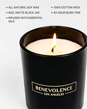 Load image into Gallery viewer, Premium Rose &amp; Sandalwood Hand Poured Scented Candles, 8 oz | 45 Hour Burn, Long Lasting, Highly Scented, All Natural Soy Candles | Relaxing Aromatherapy Candle with Matte Black Glass Gift Box
