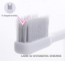 Load image into Gallery viewer, Y-kelin V-Shaped Orthodontic Toothbrush Soft Bristle (4 pcs) with one Inter-Dental Brush
