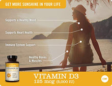 Load image into Gallery viewer, NatureWise Vitamin D3 5000iu (125 mcg) 1 Year Supply for Healthy Muscle Function, and Immune Support, Non-GMO, Gluten Free in Cold-Pressed Olive Oil, Packaging Vary ( Mini Softgel), 360 Count
