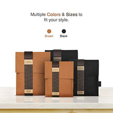 Load image into Gallery viewer, Moonsafari A4 Reusable Notebook Cover &amp; Rocketbook Cover Smart Business Notebook Cover for Everlast, Fusion, Wave, Moleskin and More with Pen Loop &amp; Business Card Holder - Brown,A4/Letter 11" x 8
