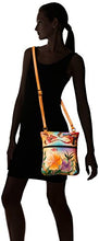 Load image into Gallery viewer, Anna Anuschka Slim Crossbody Bag | Genuine Leather | Antique Hibiscus
