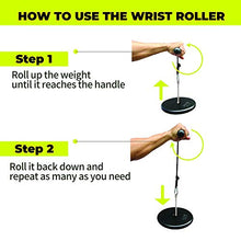 Load image into Gallery viewer, Wrist and Forearm Blaster, Muscle Strength Wrist Roller &amp; Forearm Roller for Training with Soft Foam Grip Handles, Weight-Bearing Rope Training Fitness Equipment Anti-Slip for Gym and Home
