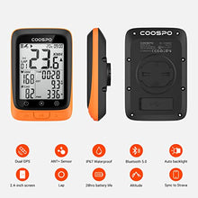 Load image into Gallery viewer, COOSPO Bike Computer Wireless GPS, Cycling Computer GPS Bike Tracker with Bluetooth /ANT+, Waterproof Bicycle Computer GPS Speedometer with Auto Backlight, 2.4 inch LCD Display
