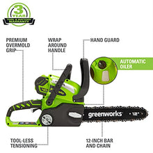 Load image into Gallery viewer, Greenworks 40V 12-Inch Cordless Chainsaw, 2.0Ah Battery and Charger Included
