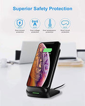 Load image into Gallery viewer, NANAMI Upgraded Fast Wireless Charger,Qi-Certified Wireless Charging Stand Compatible Samsung Galaxy S21 S20 S10 S9 S8/Note 20 Ultra/10/9 &amp; Qi Phone Charger for iPhone 13/12/SE 2020/11/XR/XS Max/X/8
