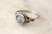 Load image into Gallery viewer, Rainbow Moonstone Rings - Sterling Silver 925 For Girl Women Size US 9 Christmas Gifts Jewelry
