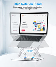 Load image into Gallery viewer, BoYata Laptop Stand for Desk, Adjustable Computer Stand with 360° Rotating Base, Ergonomic Foldable Laptop Riser Holder for Collaborative Work, Compatible with All MacBook Pro/Air, Notebook up to 17"
