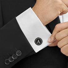 Load image into Gallery viewer, Udalyn Men's Fashion Stainless Steel Cufflinks Personalized 26 Alphabet Initial Letter Cufflinks Business Wedding Shirt Hanging A-Z
