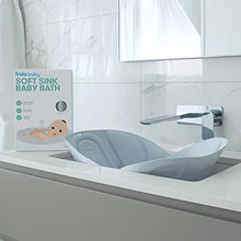 Load image into Gallery viewer, Soft Sink Baby Bath by Frida Baby Easy to Clean Baby Bathtub + Bath Cushion That Supports Baby's Head
