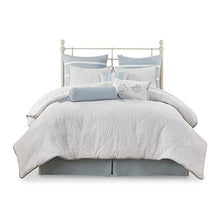 Load image into Gallery viewer, Harbor House 100% Cotton Comforter Set-Coastal Oceanic Sealife Design All Season Down Alternative Bedding with Matching Shams, Bedskirt, King(108"x96"), Beach, Quilted Seashell White, 4 Piece
