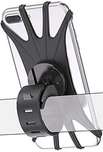 Load image into Gallery viewer, Bovon Bike Phone Mount, 360° Rotation Silicone Bicycle Phone Holder, Universal Motorcycle Handlebar Mount Compatible with iPhone Se/11 Pro Max/XR/XS Max/8/7/ 6/6s Plus, Galaxy S20/S9, 4.0"-6.5" Phones
