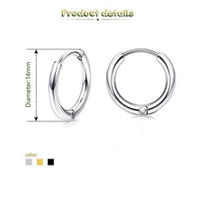 Load image into Gallery viewer, Udalyn 9 Pairs Stainless Steel Small Hoop Earrings Set for Men Women Huggie Hoop Earrings CZ Inlaid Cartilage Earrings
