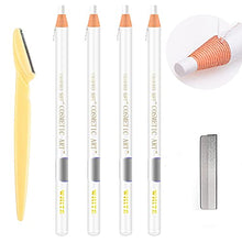 Load image into Gallery viewer, Waterproof Eyebrows Pencil Tattoo Makeup And Microblading Supplies Kit-Permanent Eye Brow Liners In 5 Colors Waterproof Eyebrow Pencils Peel - Brow Pencil Set For Marking (4 white)
