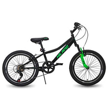 Load image into Gallery viewer, Hiland 20 Inch Kids Bike Mountain Bicycle for Ages 4 5 6 7 8 9 Years Old Boys Girls Black Green
