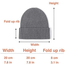 Load image into Gallery viewer, accsa 2 Pack Winter Knit Beanie Hat for Men Women Winter Stretchy Hats for Women Soft Warm Unisex Cuffed Beanie Black and Grey
