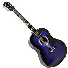 Load image into Gallery viewer, RockJam Acoustic Guitar Superkit Includes Stand, Gig Bag, Tuner, Picks, Plectrum Holder, Spare Strings &amp; Online Lessons 6 String Pack, Right, Blue, Full (RJW-101-BL-PK)
