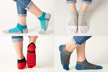 Load image into Gallery viewer, VWELL Toe Socks for Men Women Ankle Cotton Five Fingers Socks Low Cut Athletic Running Socks 4 Pairs Size 8-11
