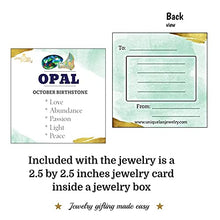 Load image into Gallery viewer, Natural raw Opal pendant chain necklace with white gold over 925 solid sterling silver, October birthstone dainty solitaire gift for her, uniquelan jewelry (fire-opal)
