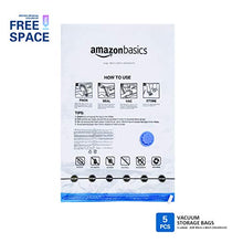 Load image into Gallery viewer, AmazonBasics Vacuum Compression Storage Bags with Hand Pump - Large, 5-Pack

