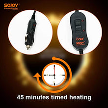 Load image into Gallery viewer, Sojoy Winter Car Seat Cushion for Driver, Warm Soft Car Seat Cover with Multi-Functional Controller for Cold Days(Black)
