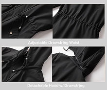 Load image into Gallery viewer, Polydeer Women's Lightweight Waterproof Raincoat Breathable Windbreaker Jacket Active Outdoor Hooded Trench Coats Long Poncho (Green,XS)
