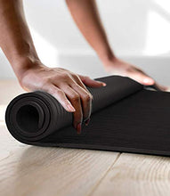 Load image into Gallery viewer, Aduro Sport Yoga Workout Mat, Extra Thick Yoga Foam Mat for Home Gym Exercise Mat with Carrying Strap (Black)
