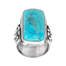 Load image into Gallery viewer, Silpada 'Big Spring' Compressed Mojave Turquoise Statement Ring in Sterling Silver, Size 8
