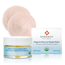 Load image into Gallery viewer, SHOOSHA Rescue Nipple Balm, 0.68 oz USDA Organic Nipple Cream for Breastfeeding w/Bonus Nursing Pads, Nipplecream w/ 1 Pair Nipple Shields, Postpartum Care Breast Feeding Essentials, Nipple Butter
