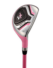 Load image into Gallery viewer, Distinctive Girls Right Handed Pink Junior Golf Club Set for Age 9 to 12 (Height 4'4" to 5') Set Includes: Driver (15"), Hybrid Wood (22, 2 Irons, Putter, Bonus Stand Bag &amp; 2 Headcovers
