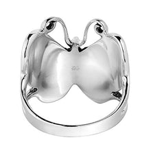 Load image into Gallery viewer, AeraVida Big Green Malachite Butterfly .925 Sterling Silver Ring (7)
