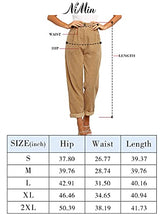 Load image into Gallery viewer, NIMIN Women's High Waisted Pants Loose Straight Leg Corduroy Pants Comfy Fall Clothes Casual Pants with Pockets Blue Grey Small
