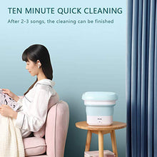 Load image into Gallery viewer, ZKU 2020 Upgraded Portable Washing Machine, Folding Automatic Laundry Machine, Turbine Washer, USB Cable, Low Noise, Mini Washing Machine for Camping, Dorms，Apartments， Business Trip - Blue
